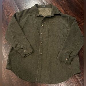 Women’s Olive Corduroy Shirt Jacket